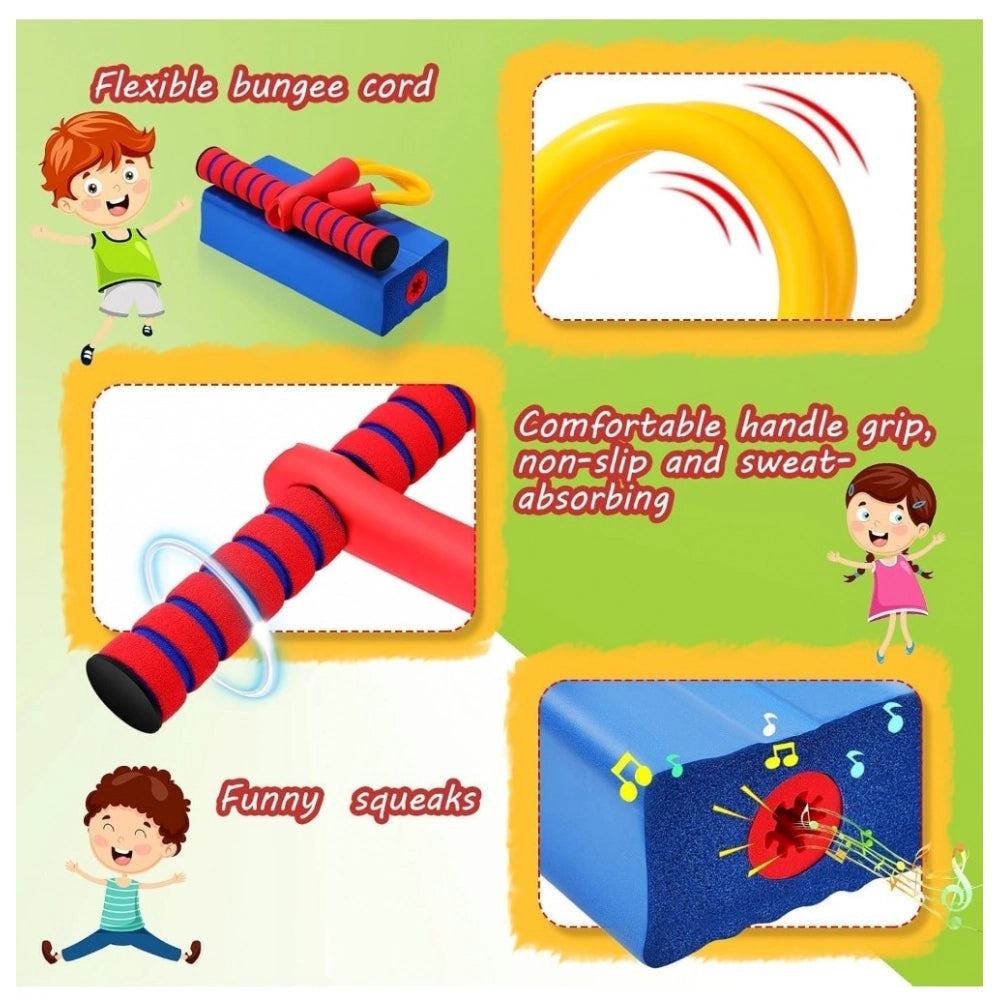 Generic Rubber Kids Pogo Jumper Fun and Safe Pogo Stick for Toddlers Bouncing Toy for Ages 3 and up Holds up to 250lbs (Multicolor)