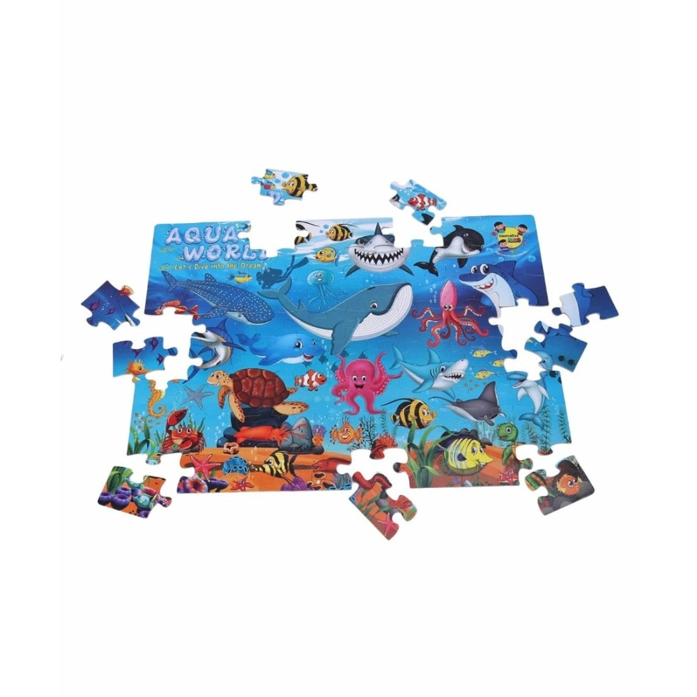 64_Pcs Set Aqua World Puzzle | Cardboard | Educational Toys | 4+ Years
