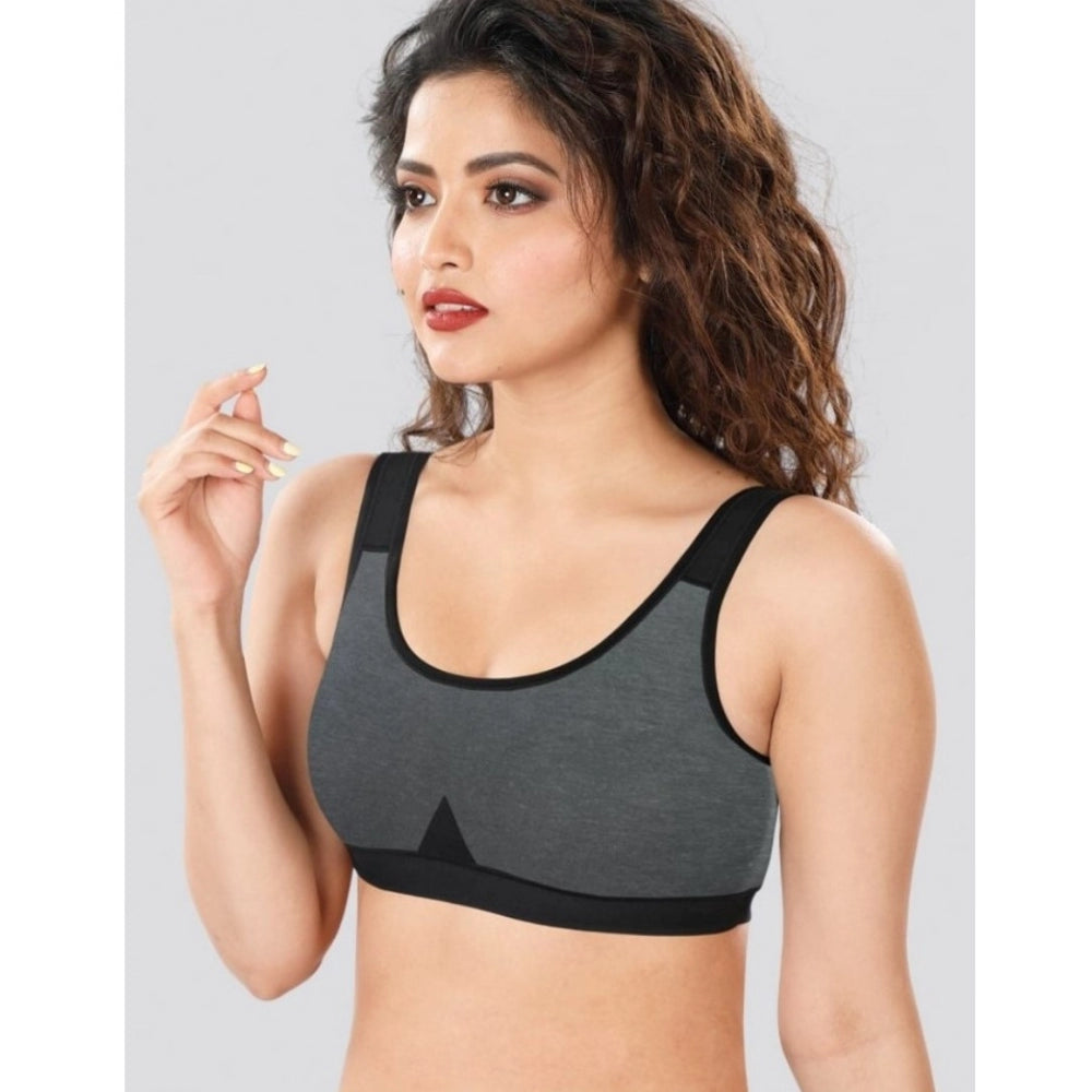 Dermawear SB-1103 Women's 4D Stretch Sports Bra (Dark-Grey)