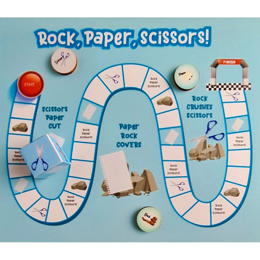 Generic Rock Paper Scissor Wooden Board Game Toys (MultiColor)