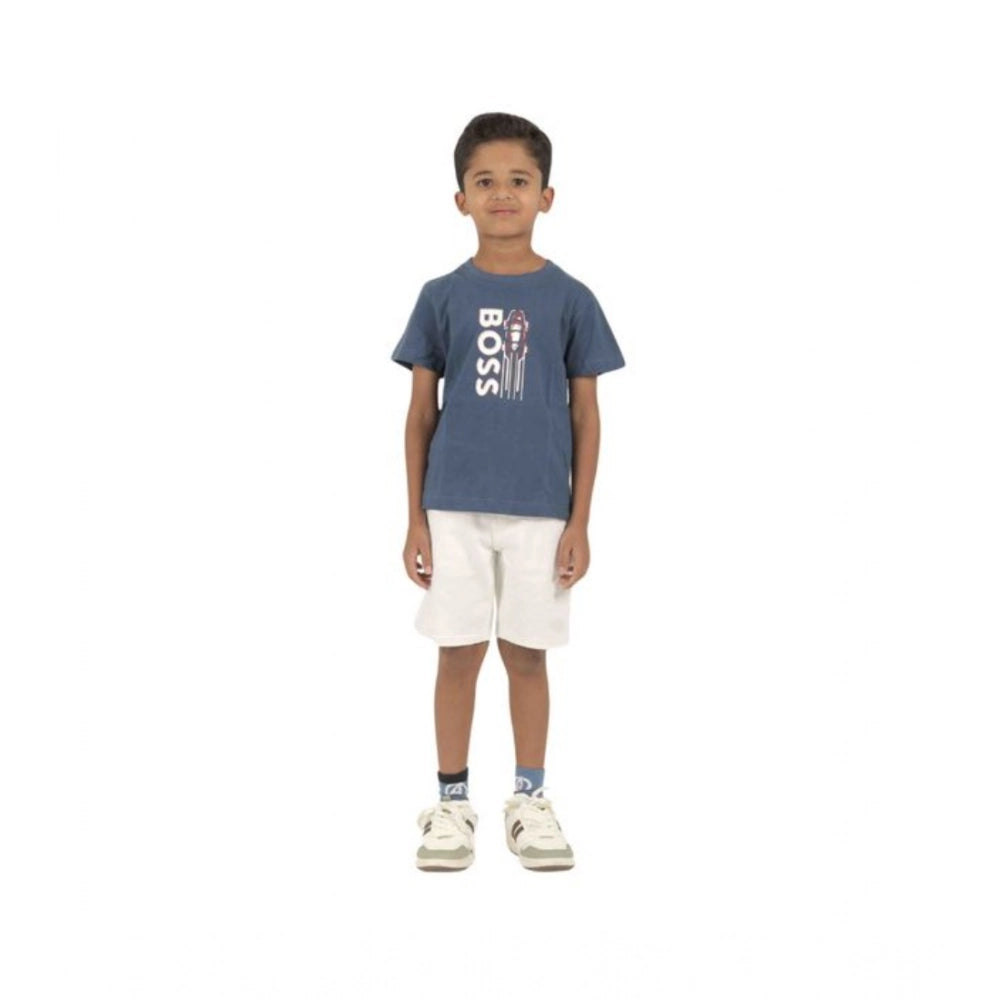 Generic Pack of 3 Boy's Cotton Printed Short Sleeve T-Shirt's (Multicolor)