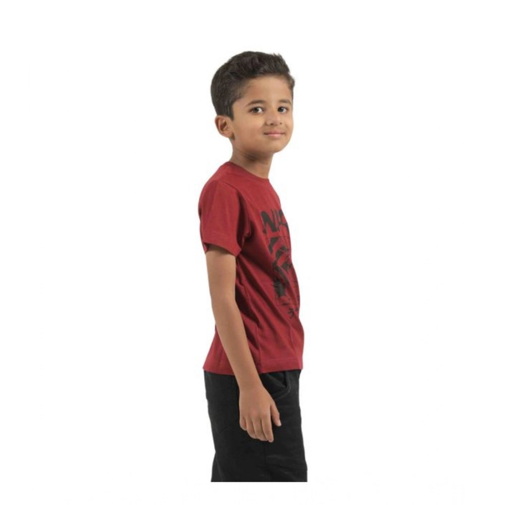 Generic Pack of 3 Boy's Cotton Printed Short Sleeve T-Shirt's (Multicolor)