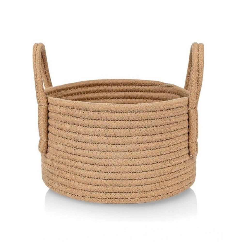 Generic Cotton Basket Inch Pack of 1 Storage Basket For Clothes (Beige)